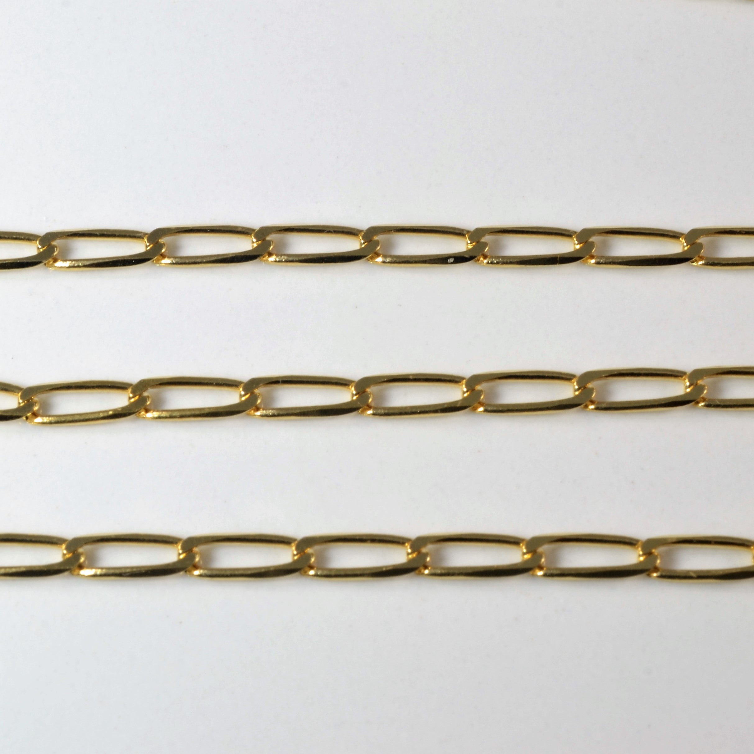 18k Yellow Gold Elongated Cable Chain | 18" |