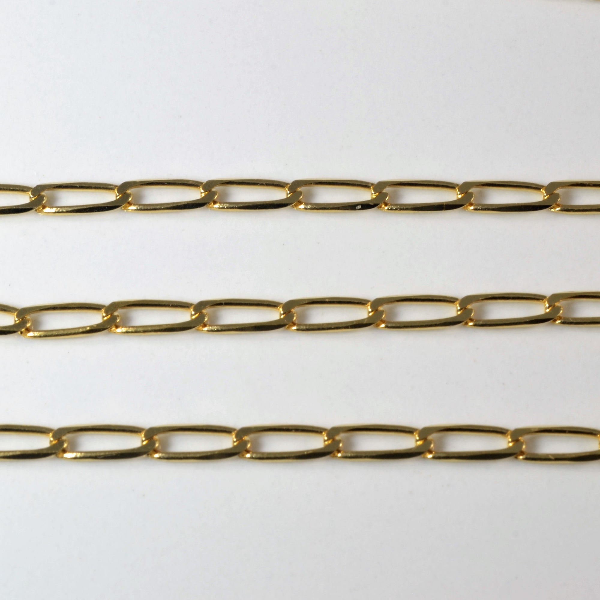 18k Yellow Gold Elongated Cable Chain | 18