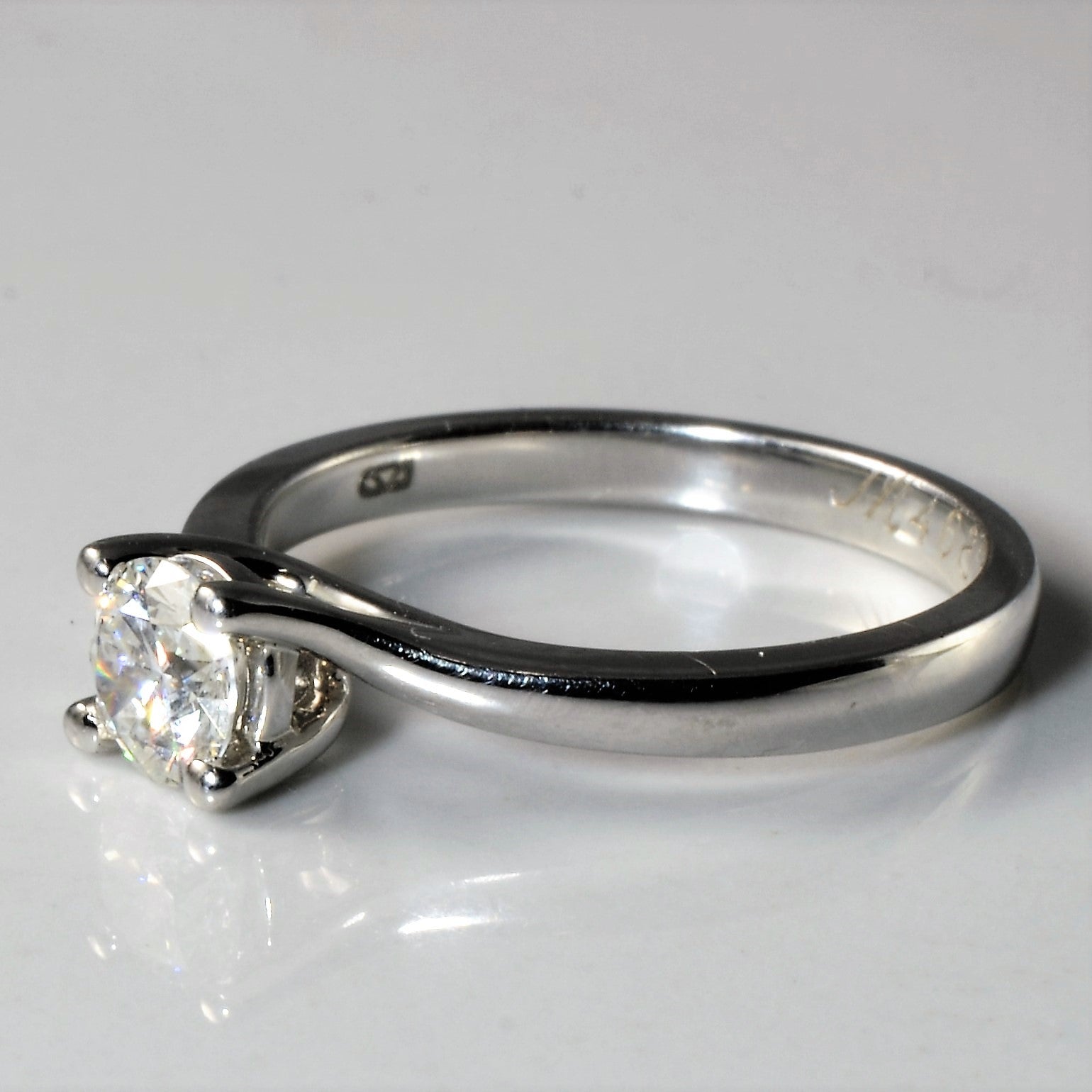 Solitaire Bypass Diamond Engagement Ring | 0.51ct | SZ 6.25 |