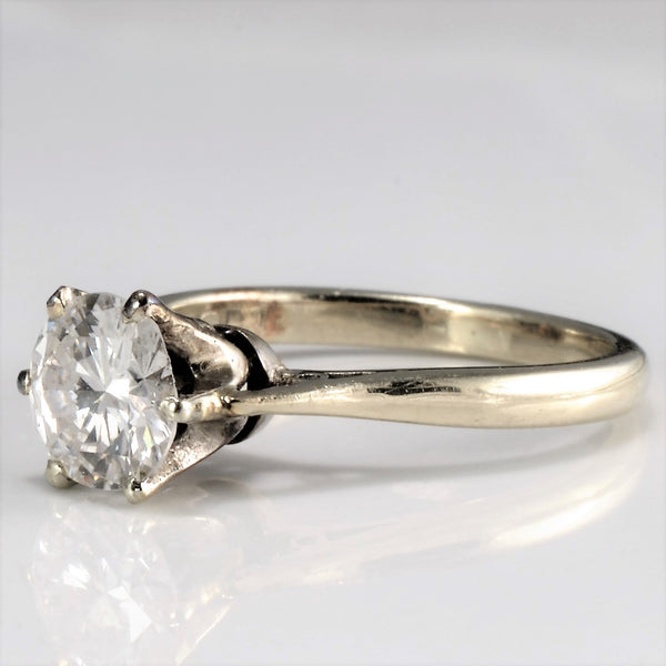 High Set Vintage Solitaire Diamond Ring | 0.77 ct, SZ 4.25 |