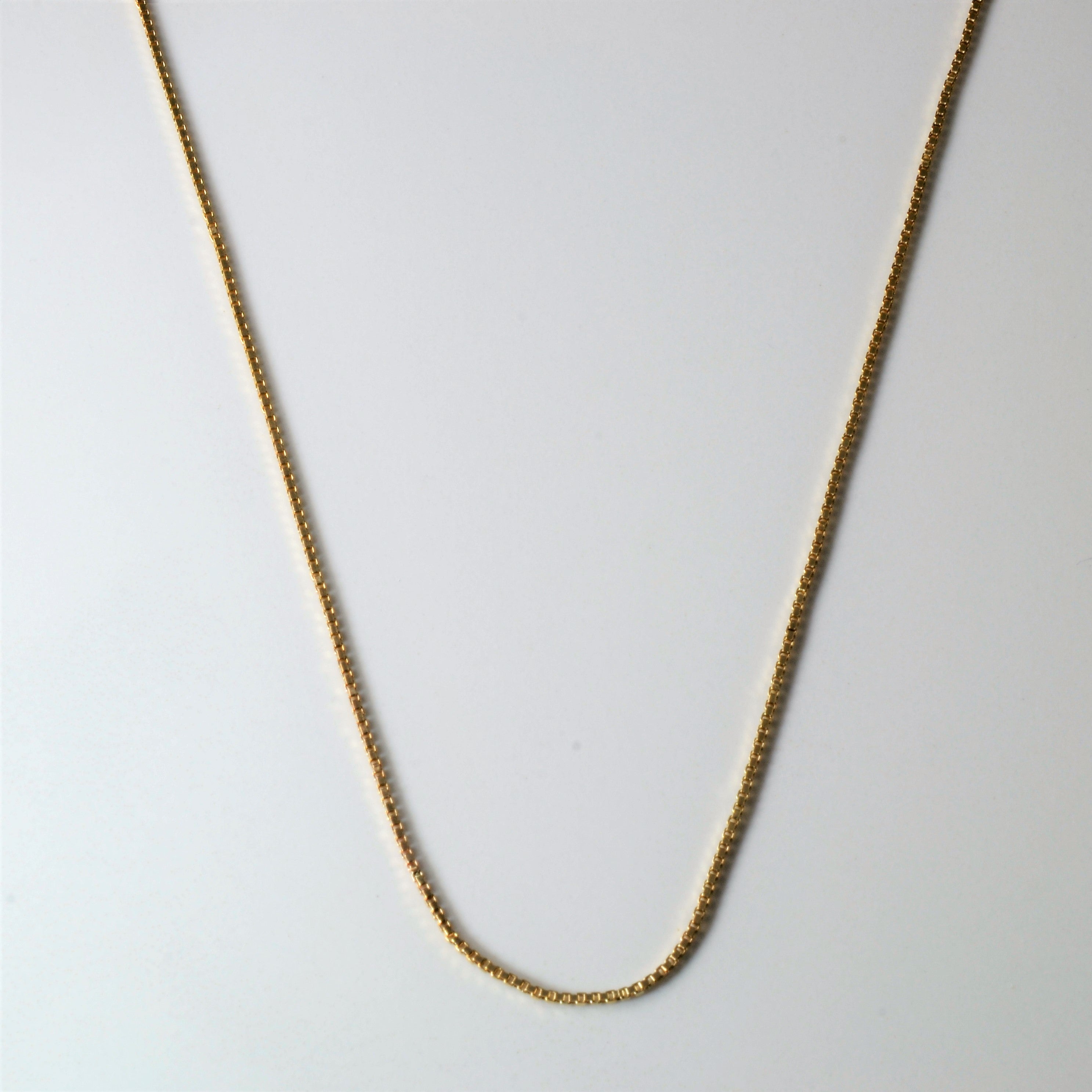 10k Yellow Gold Box Chain | 17"|