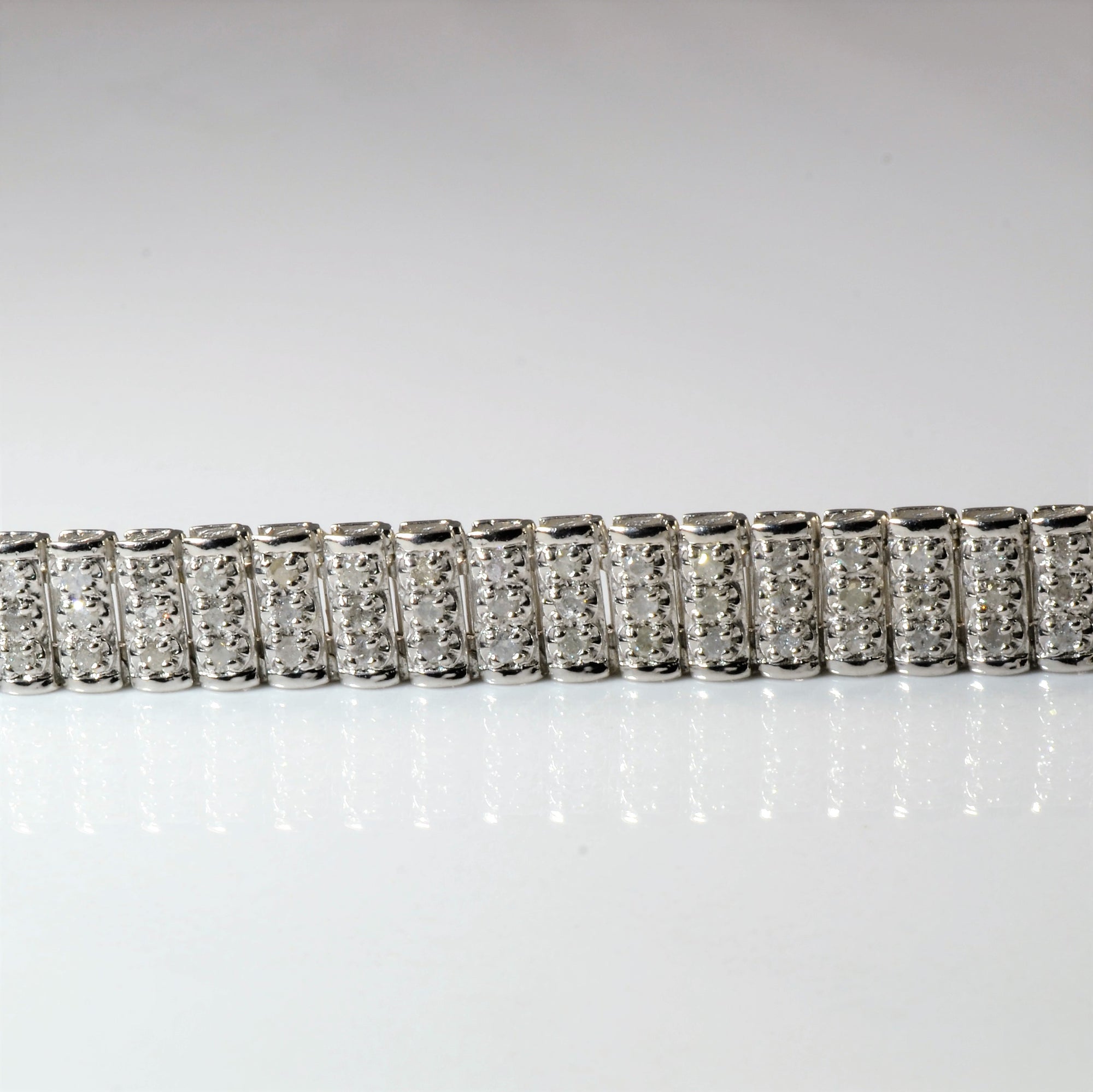 Diamond Wide Link Bracelet | 2.25ctw | 7