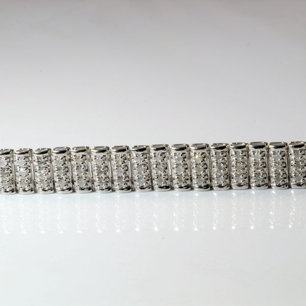 Diamond Wide Link Bracelet | 2.25ctw | 7