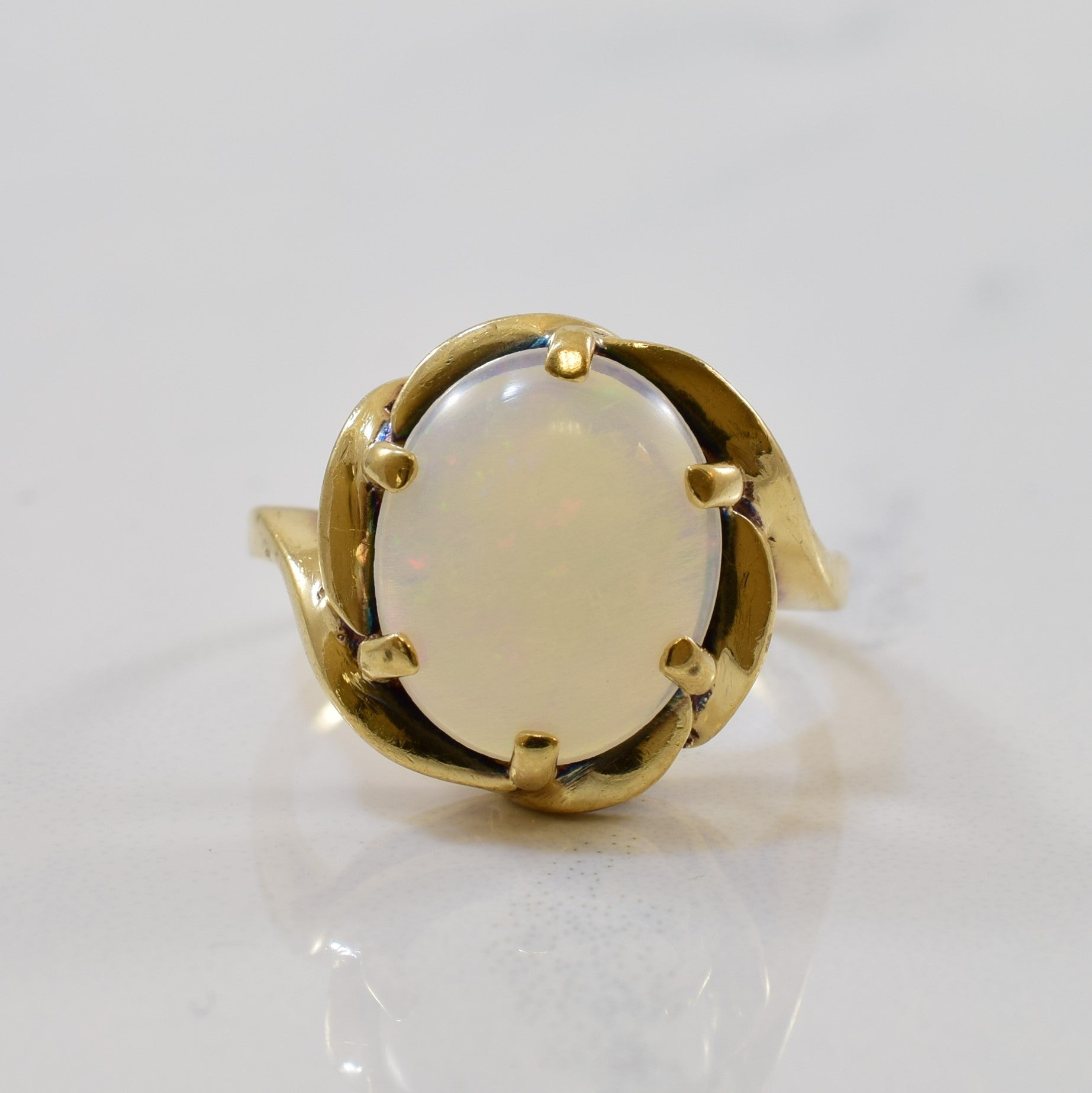Oval Opal Solitaire Ring | 1.40ct | SZ 2.75 |