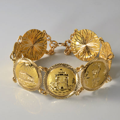 Hand Engraved Custom Travel Lovers Bracelet | 7.5