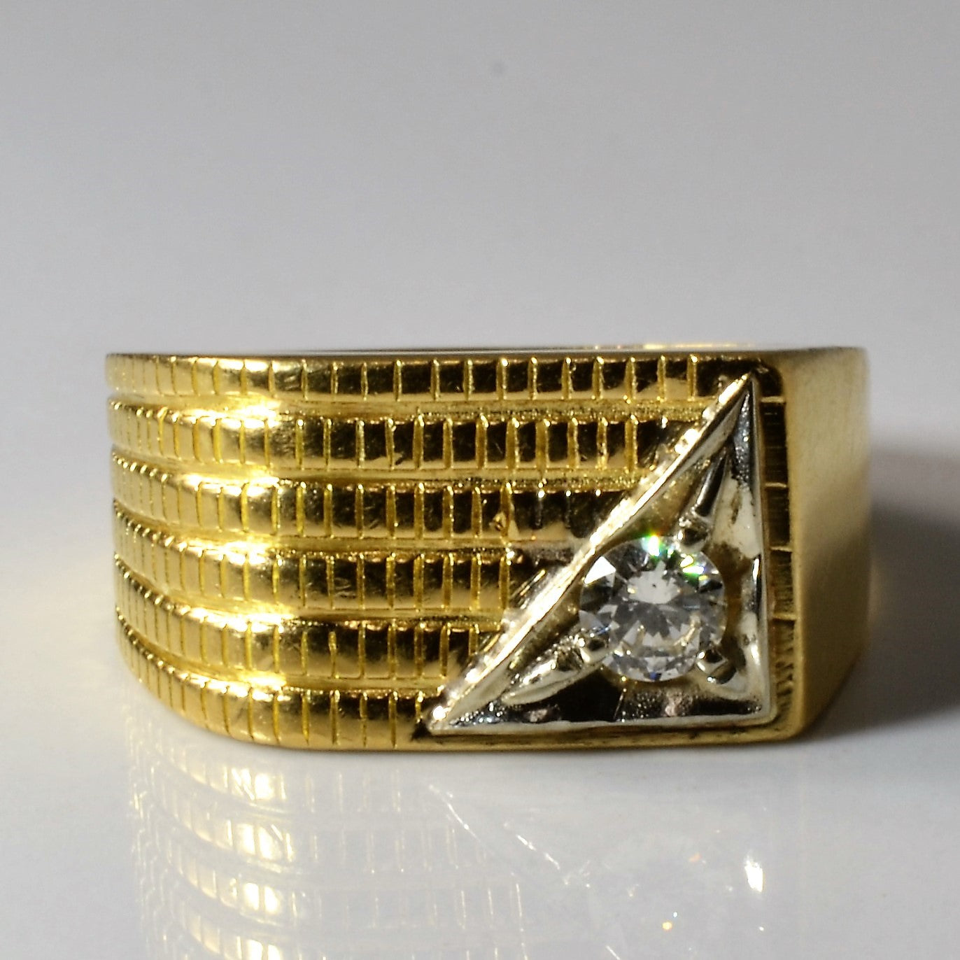 Textured Diamond Ring | 0.22ct | SZ 9.5 |