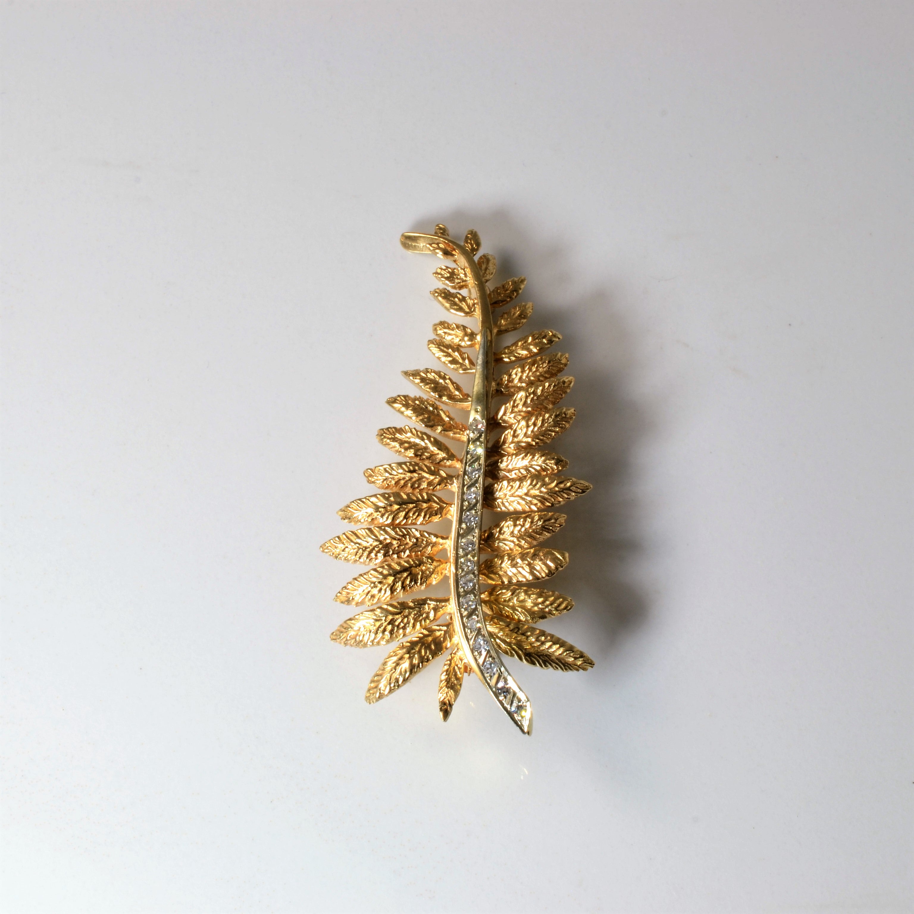 Diamond Fern Brooch | 0.14ctw |