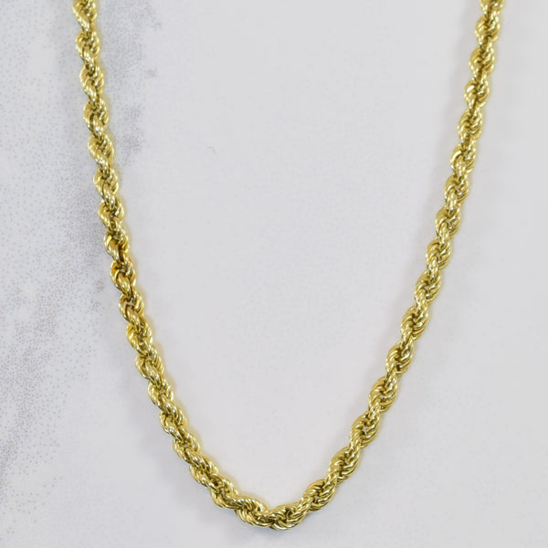 14k Yellow Gold Rope Chain | 25