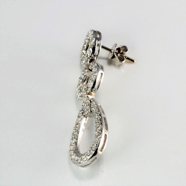 Diamond Eternity Hanging Earrings | 1.22 ctw |