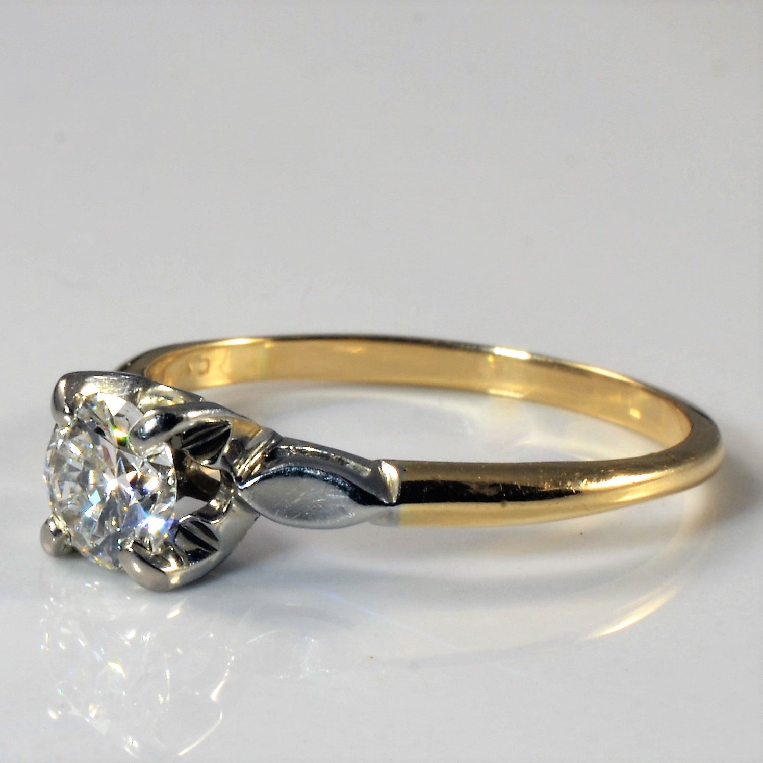 White Gold Shoulder Diamond Engagement Ring | 0.53ct | SZ 7 |