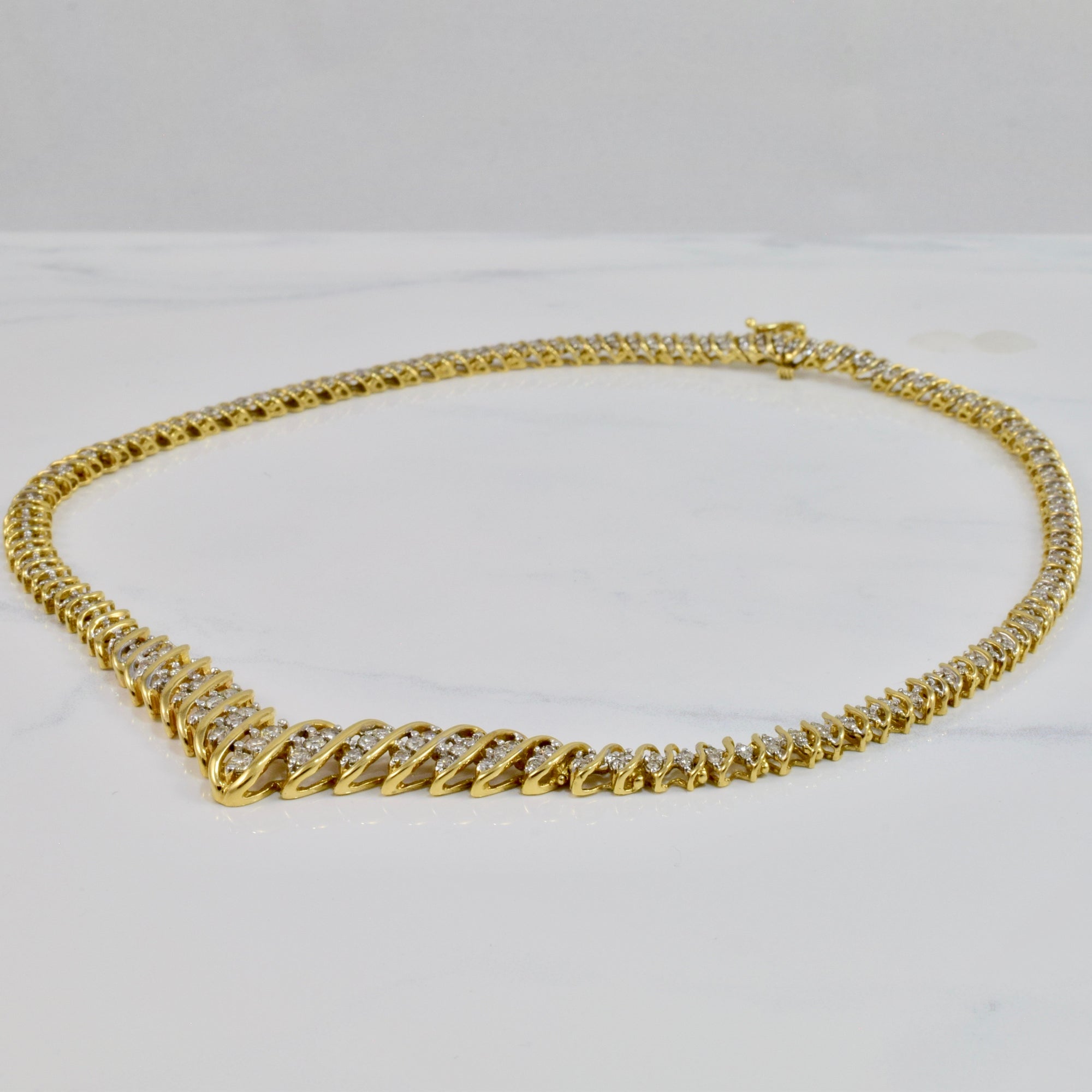 Large Diamond Necklace | 5.74 ctw SZ 16.5