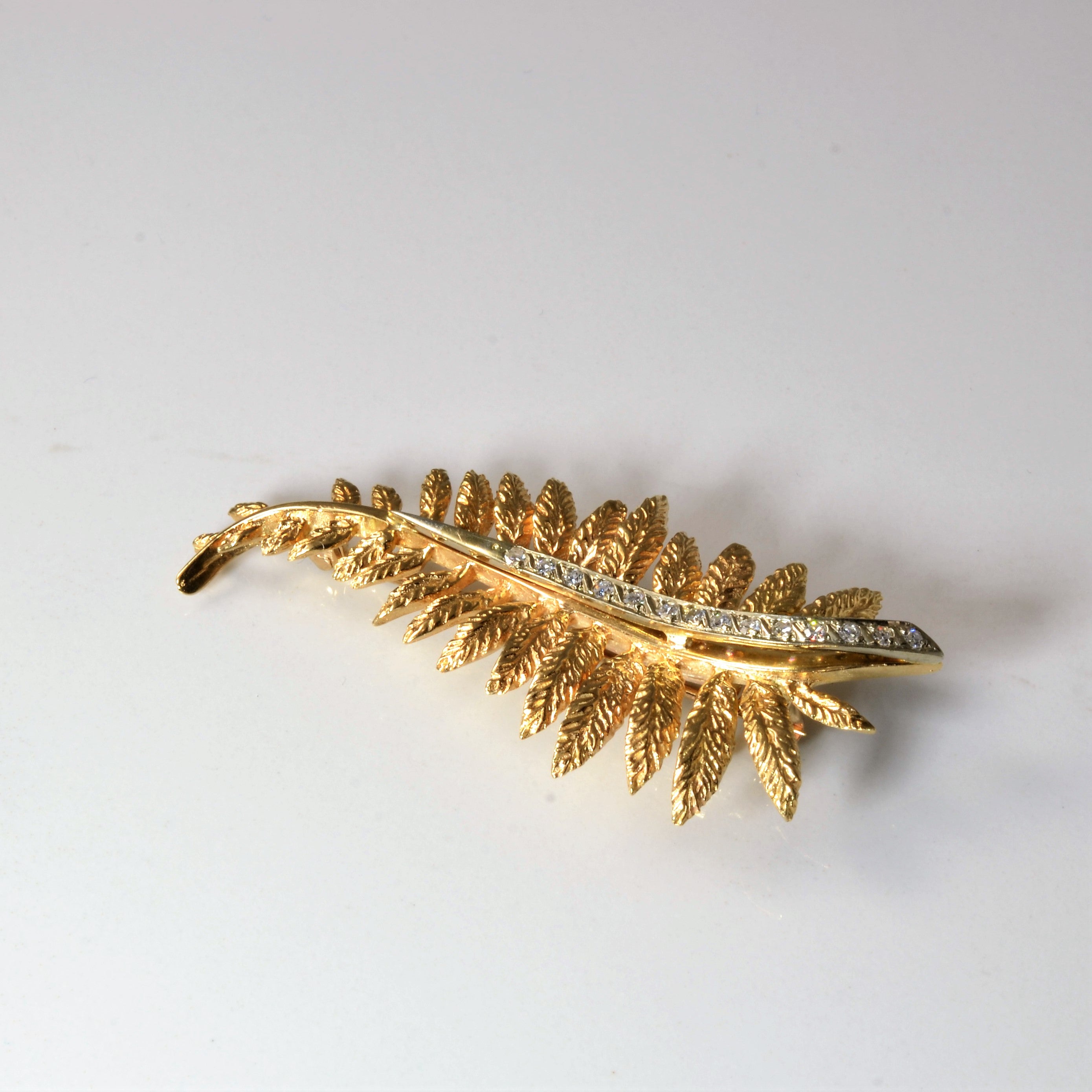 Diamond Fern Brooch | 0.14ctw |