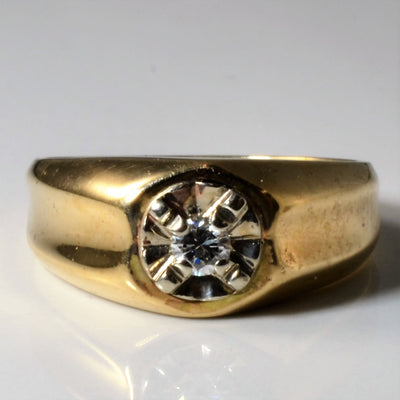 Illusion Set Diamond Tapered Ring | 0.17ct | SZ 10.25 |