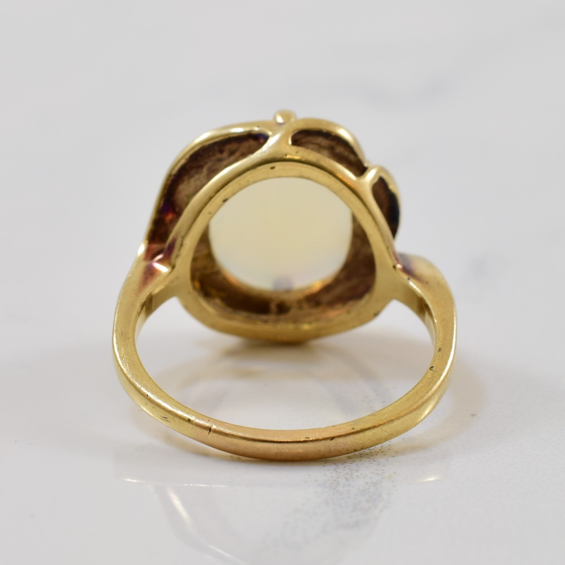 Oval Opal Solitaire Ring | 1.40ct | SZ 2.75 |