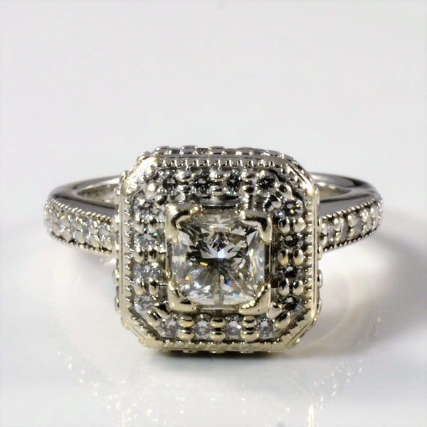 'Spence Diamonds' Cathedral Halo Diamond Engagement Ring | 1.74ctw | SZ 6 |