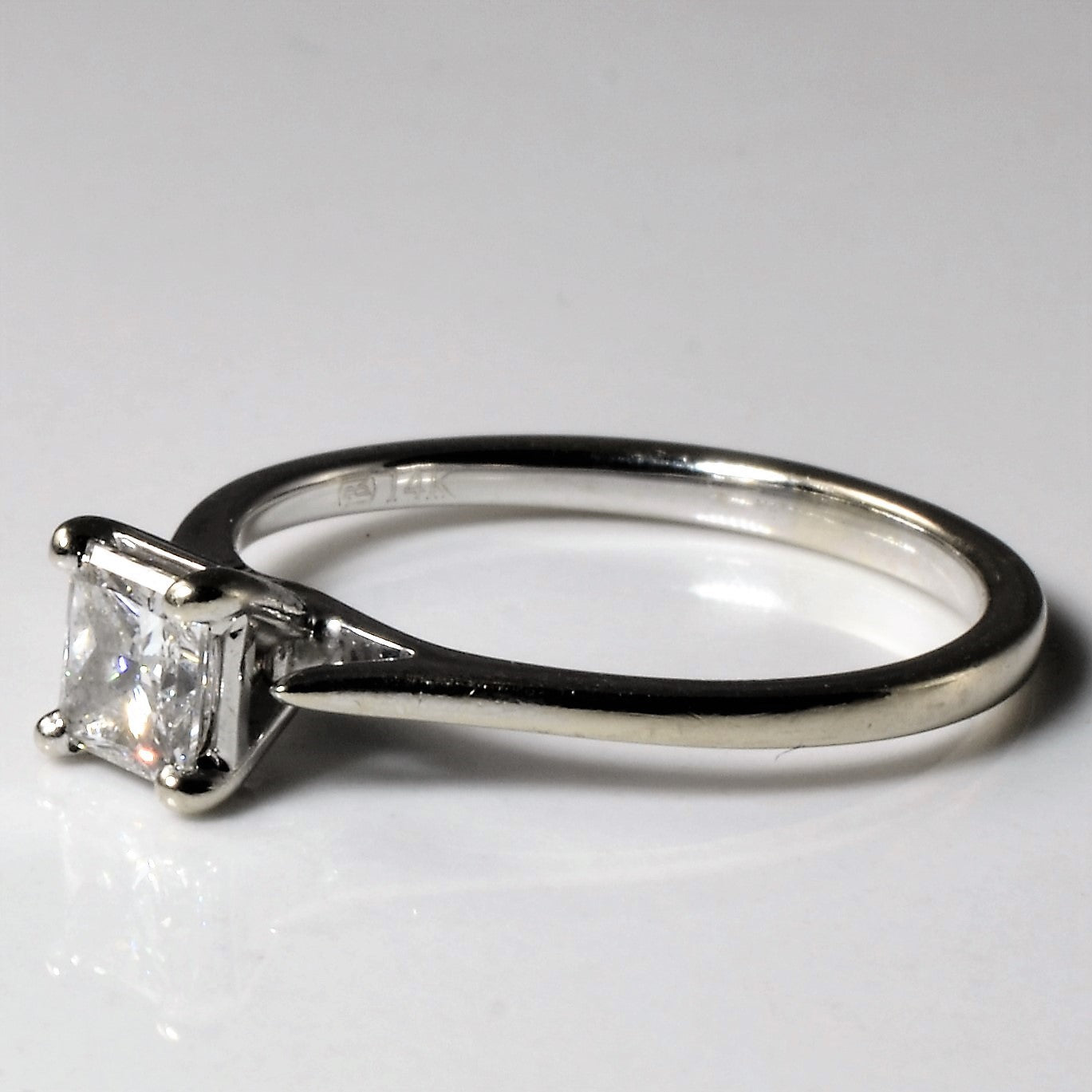 Princess Cut Solitaire Diamond Ring | 0.51ct | SZ 6.5 |