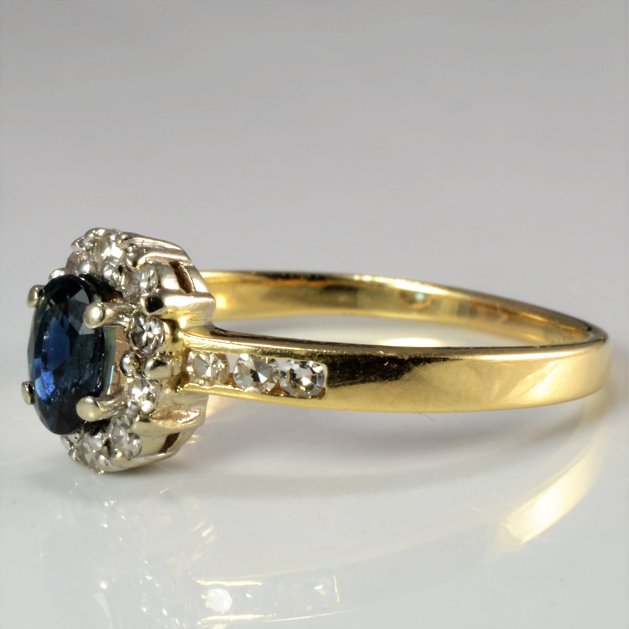 Sapphire & Diamond Ladies Cocktail Ring | 0.16 ctw, SZ 8.5 |
