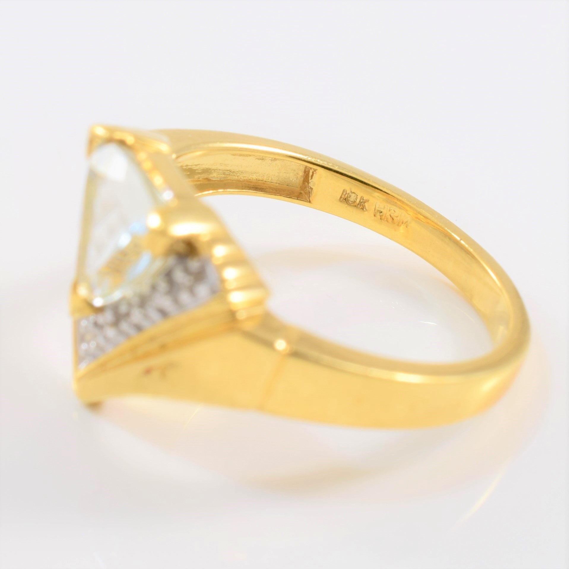Aquamarine & Diamond Ring | 0.01ctw, 1.35ct | SZ 6.75 |