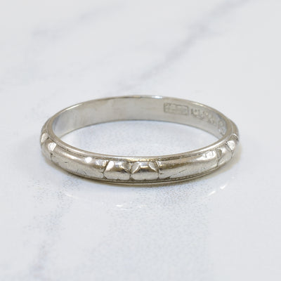 Textured Platinum Band | SZ 6 |