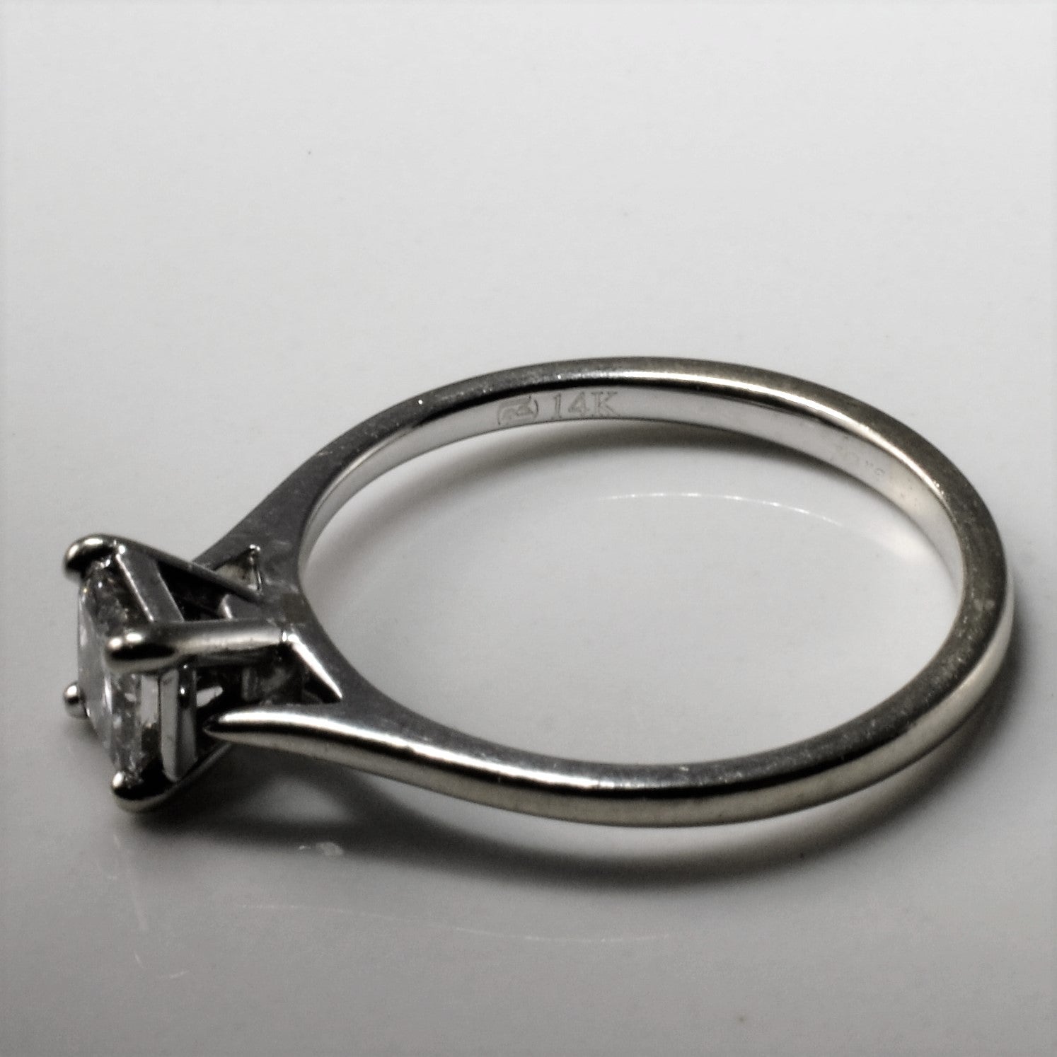 Princess Cut Solitaire Diamond Ring | 0.51ct | SZ 6.5 |