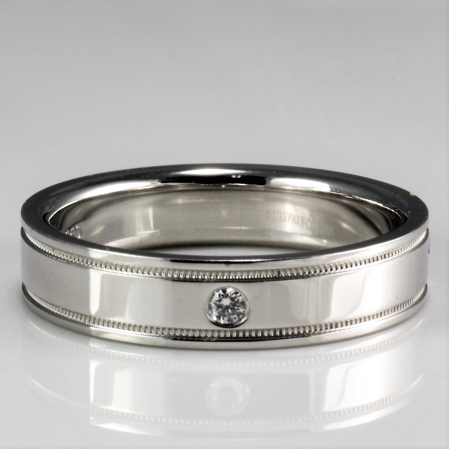 Tiffany & Co.' Essential Double Milgrain Band | 0.01ct | SZ 5.5 |