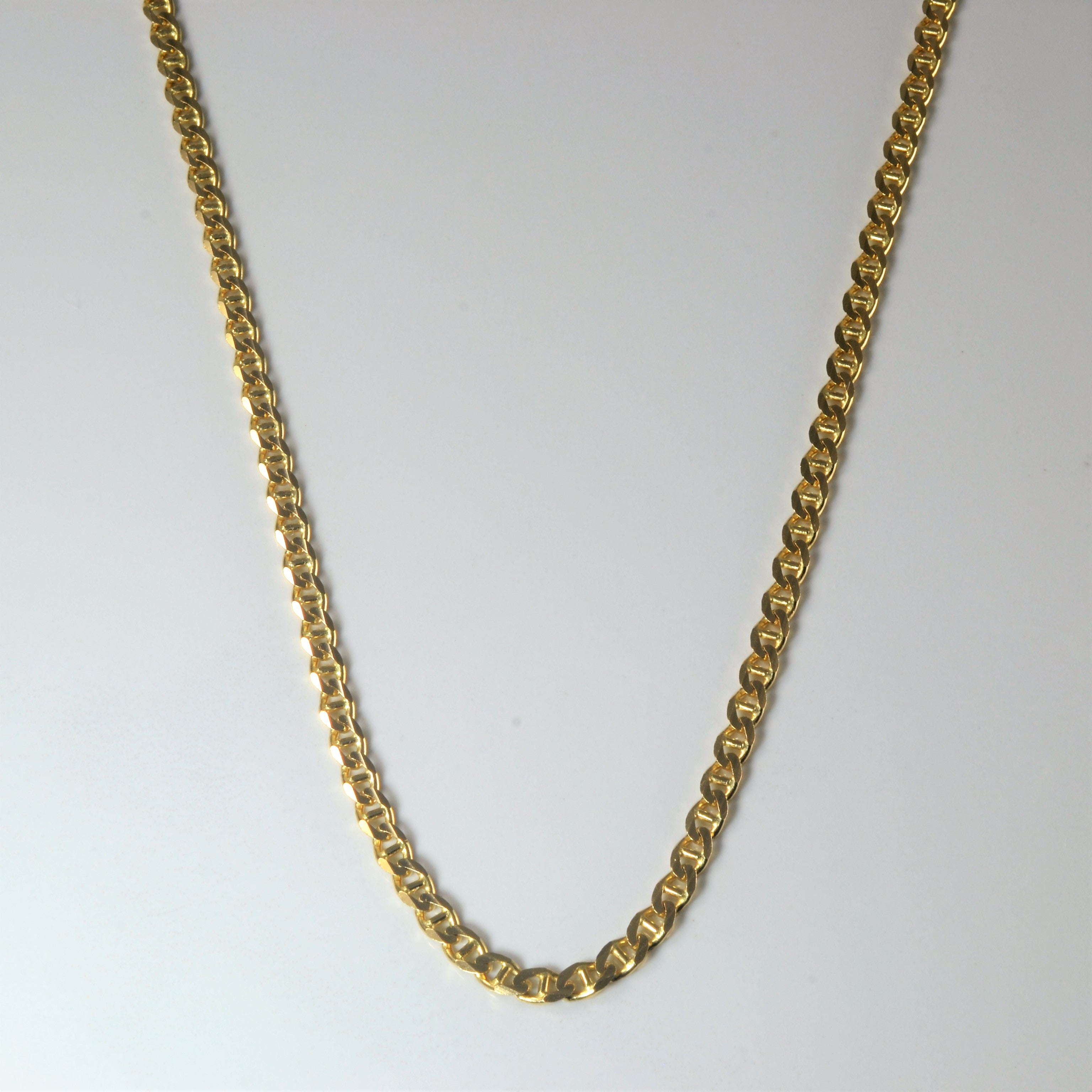 14k Yellow Gold Anchor Chain | 24