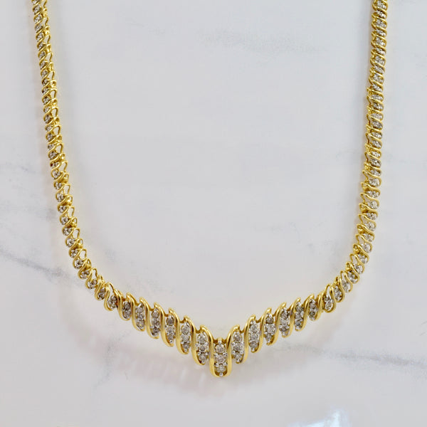 Large Diamond Necklace | 5.74 ctw SZ 16.5