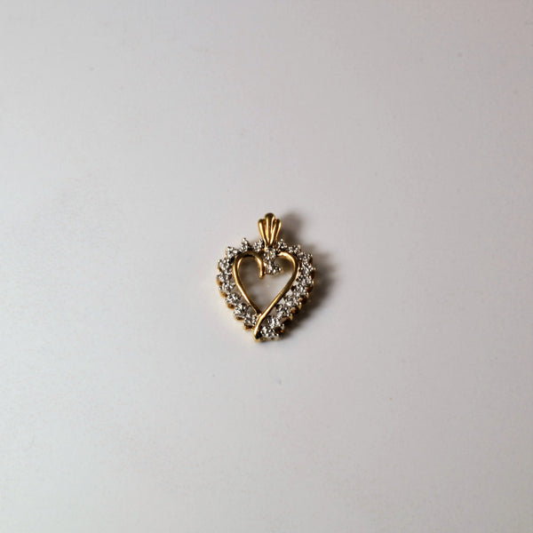 Pave Diamond Heart Pendant | 0.005ctw |
