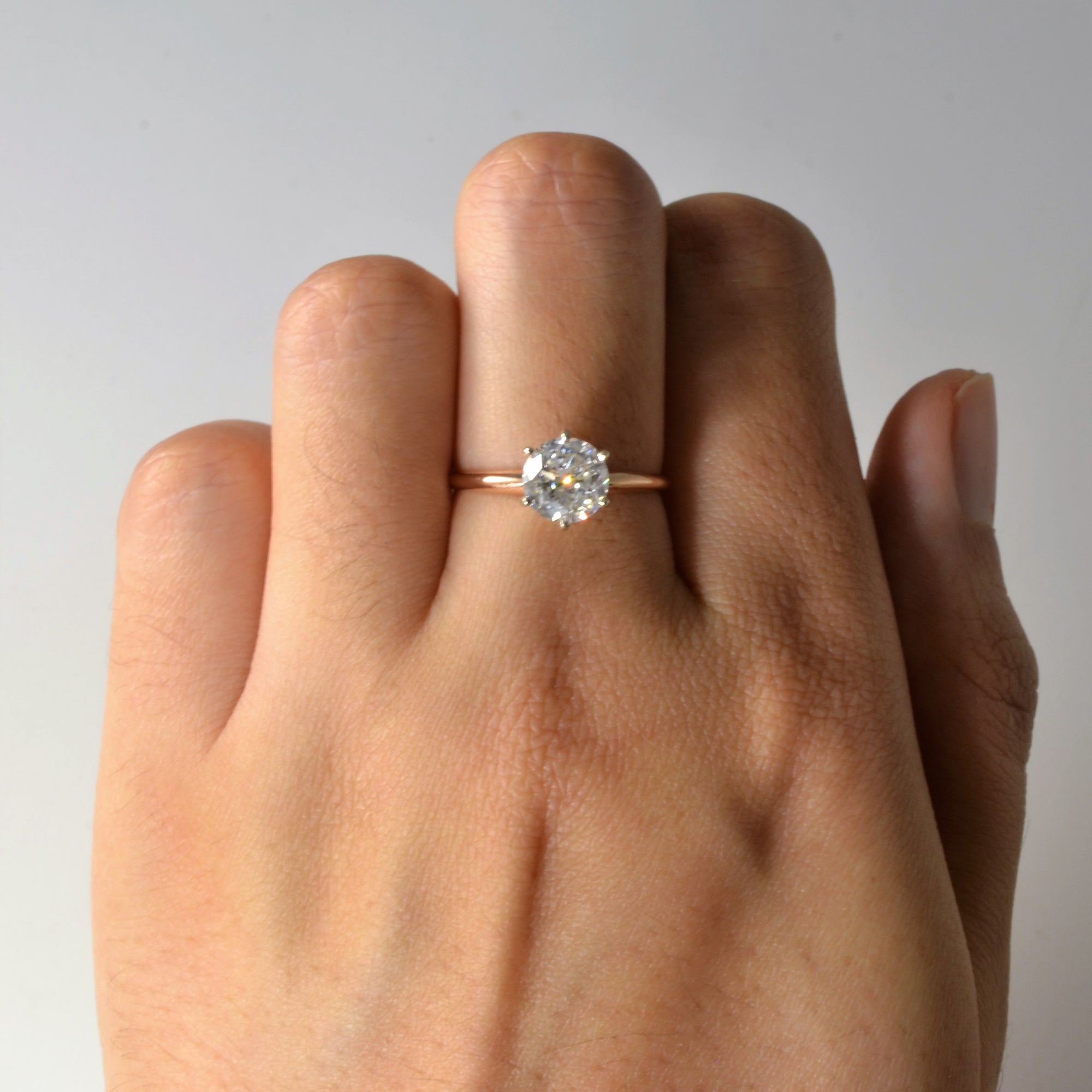 Six Prong High Set Solitaire Diamond Ring | 1.25ct | SZ 6.5 |