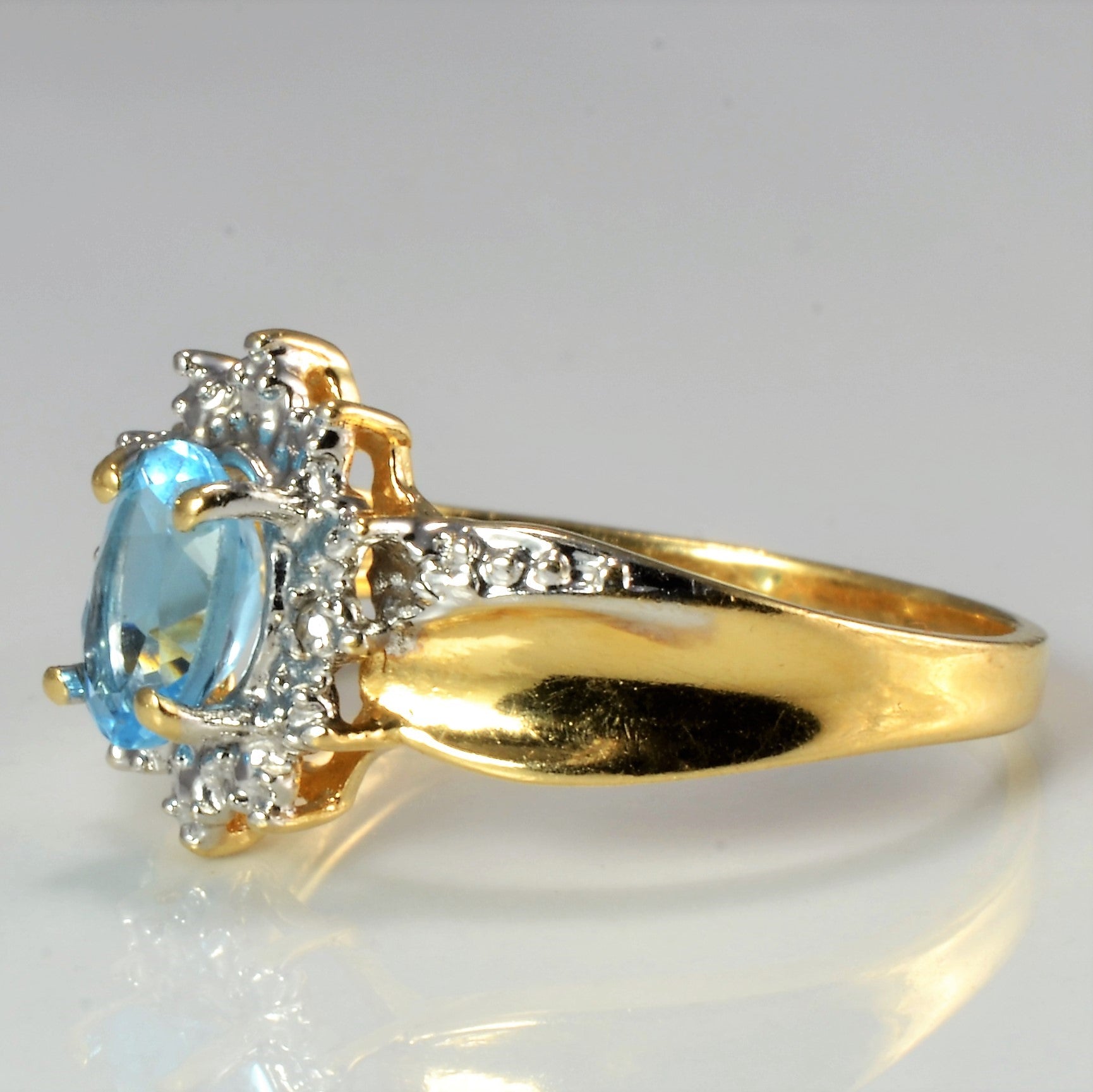 Topaz & Diamond Cocktail Ring | 0.01 ctw, SZ 5.75 |