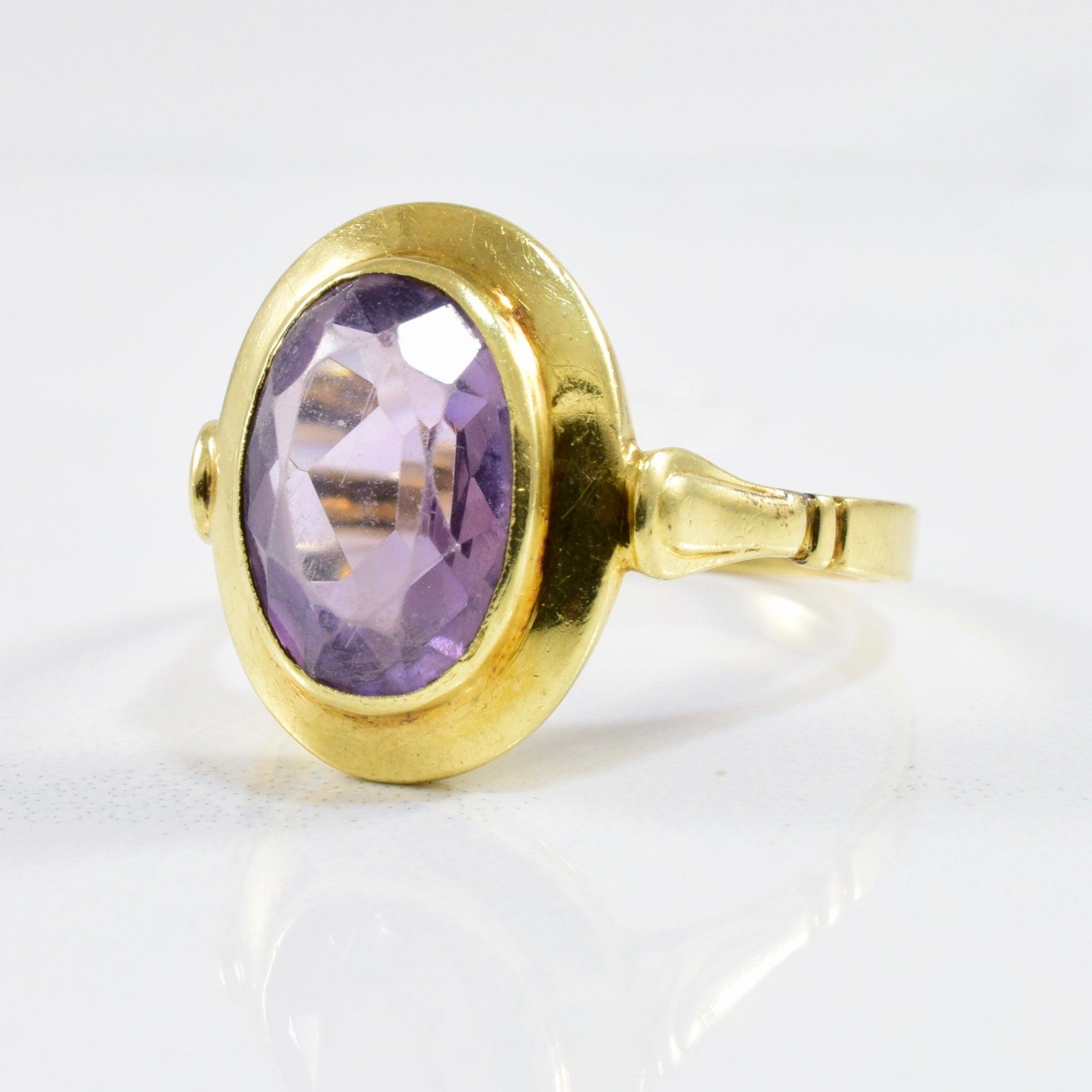 Bezel Set Amethyst Cocktail Ring | 2.80ct | SZ 8.5 |