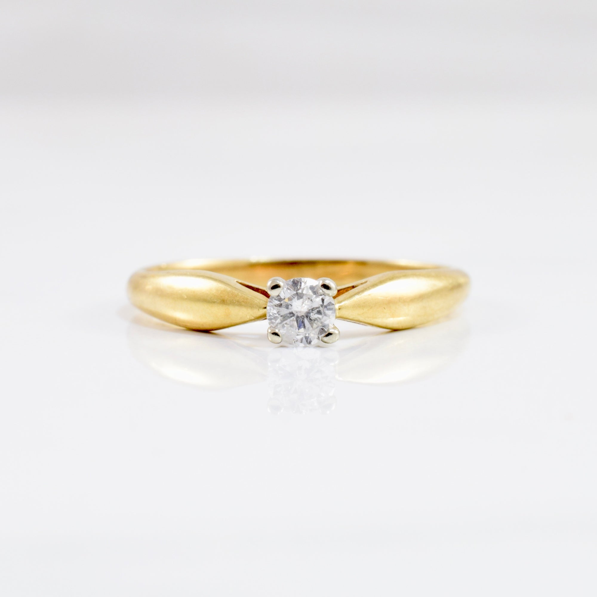 Solitaire Diamond Engagement Ring | 0.14 ct SZ 6.25 |