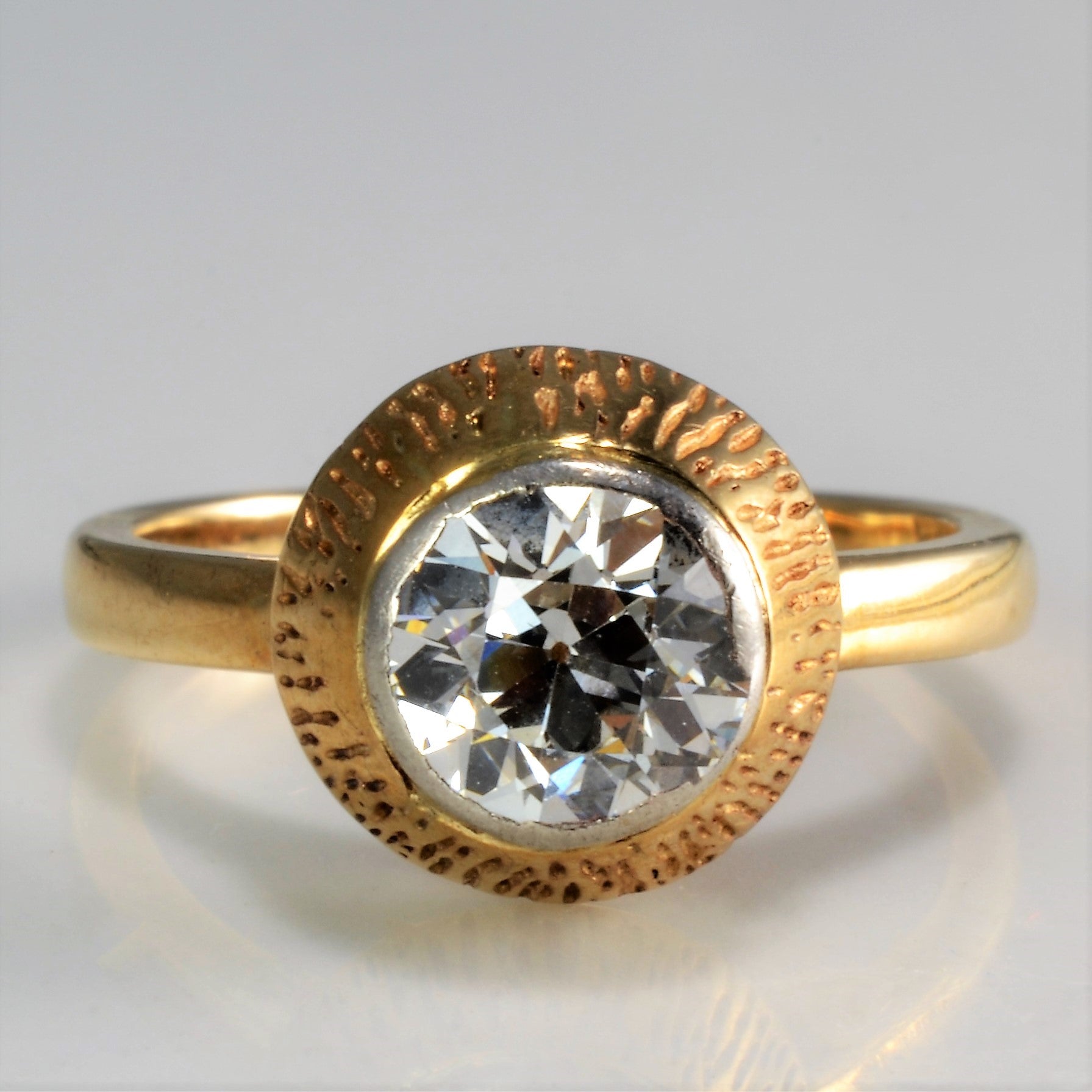 european cut diamond in USA, vintage diamond engagement ring
