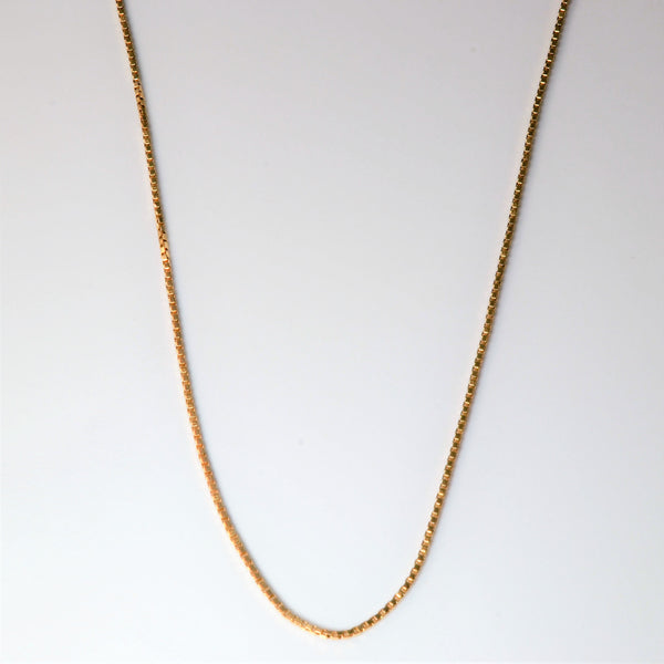 10k Yellow Gold Box Chain | 16