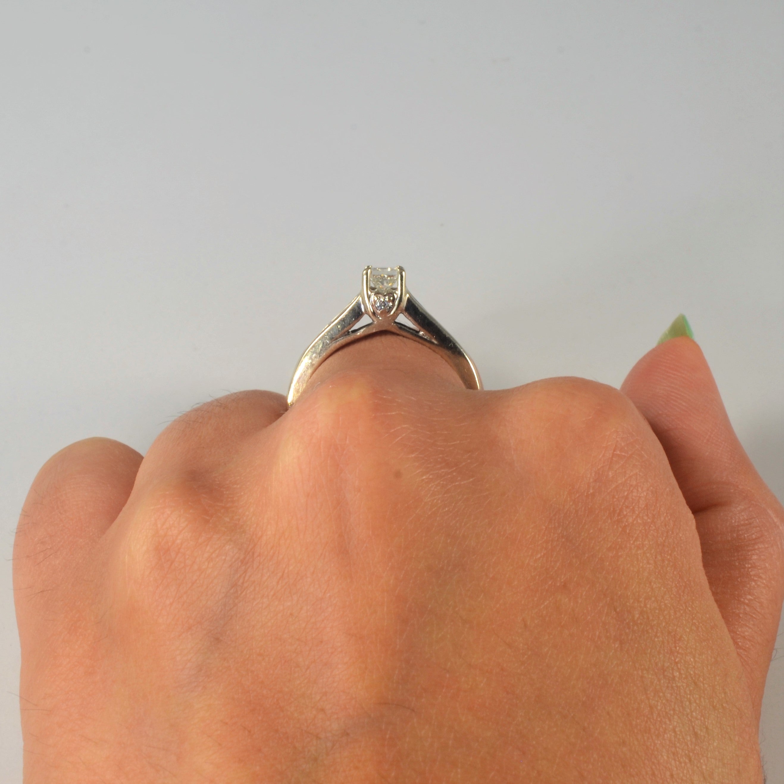 Princess Cathedral Engagement Ring | 0.71ctw | SZ 7 |