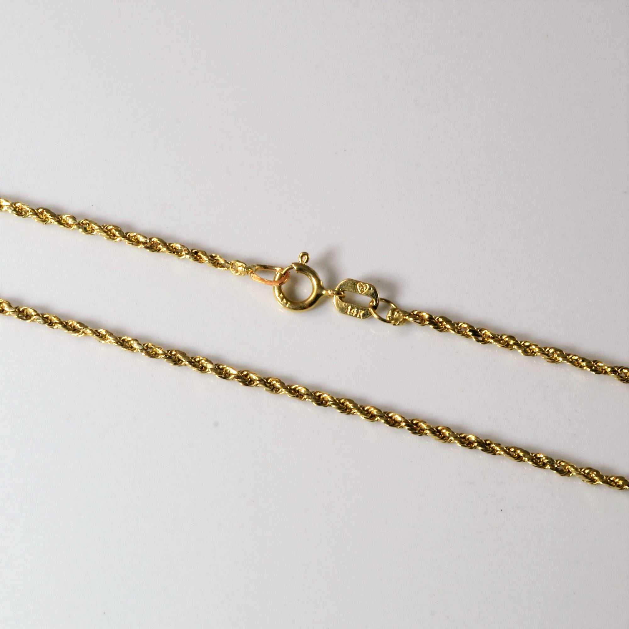 14k Yellow Gold Rope Chain | 19