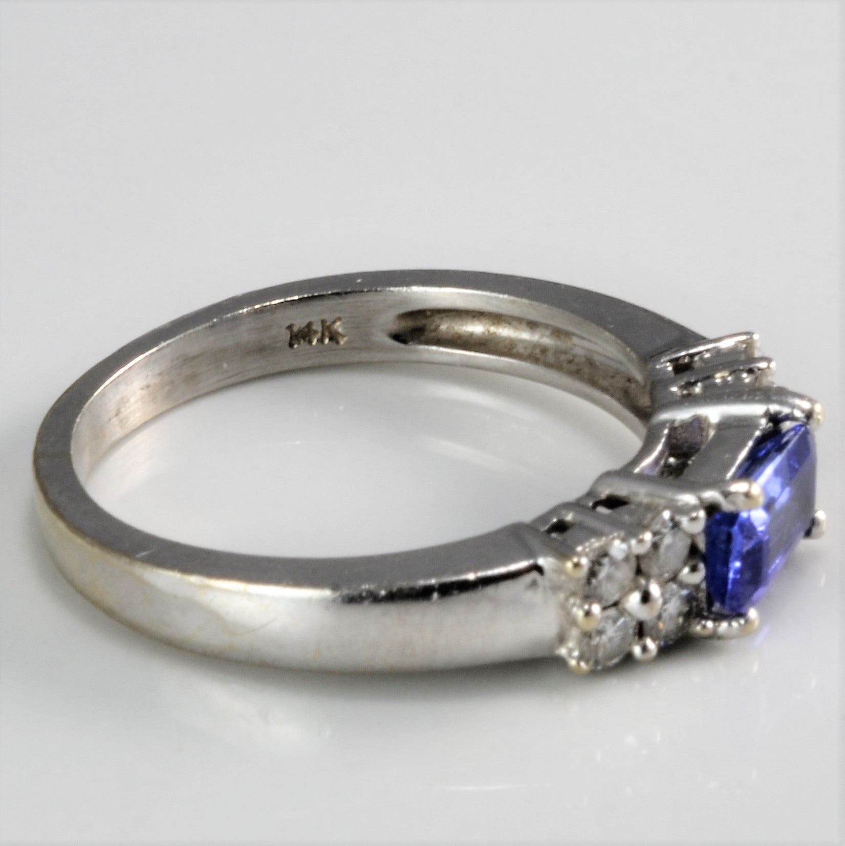Prong Set Tanzanite & Diamond Ring | 0.25 ctw, SZ 5.25 |