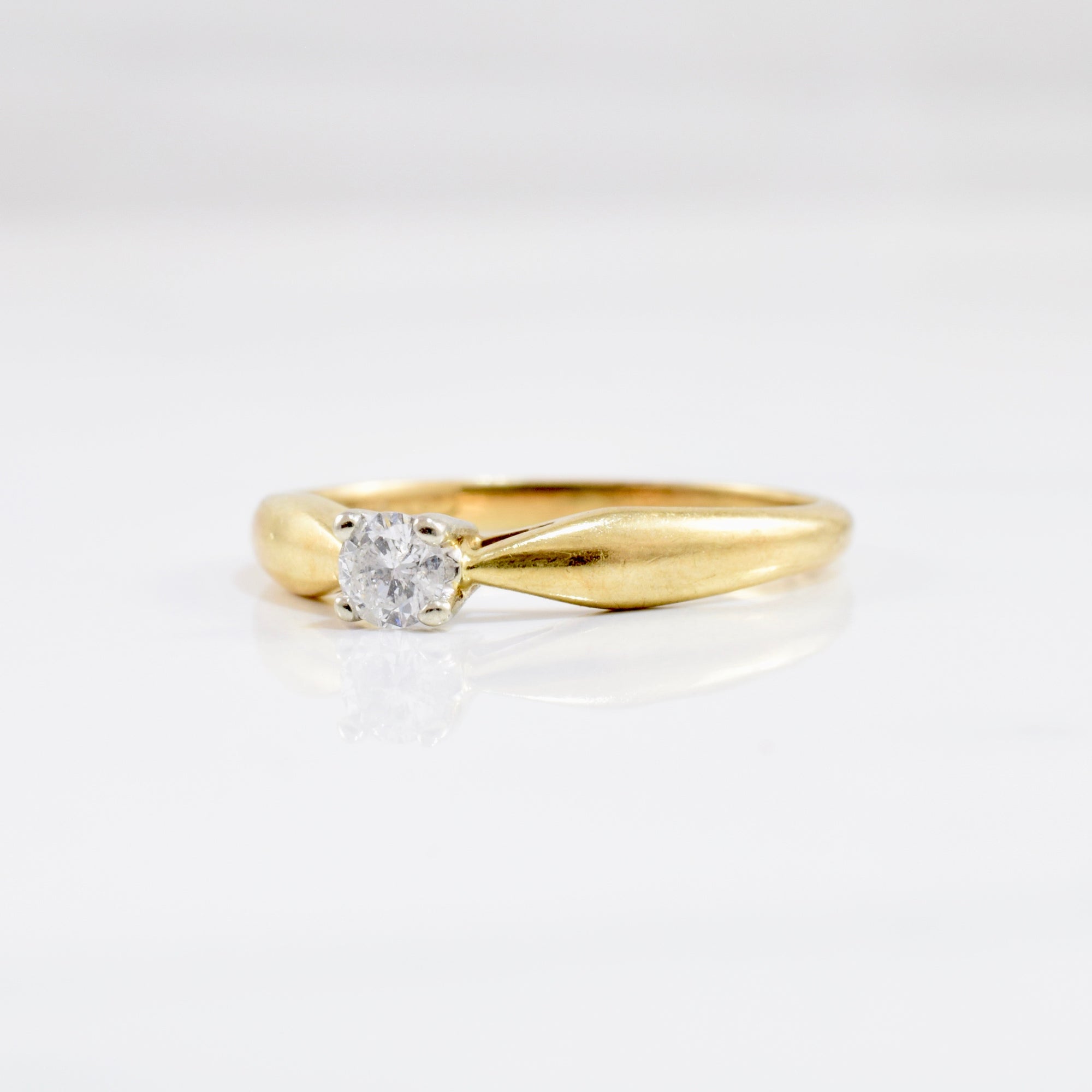 Solitaire Diamond Engagement Ring | 0.14 ct SZ 6.25 |