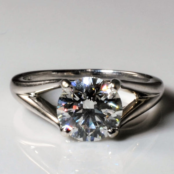 Split Shank Solitaire Diamond Engagement Ring | 1.35ct | SZ 3 |