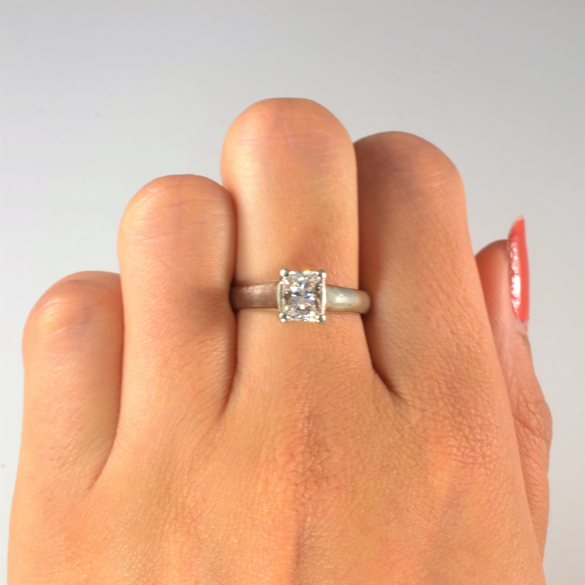Radiant Cut Solitaire Diamond Engagement Ring | 1.04ct | SZ 6.5 |