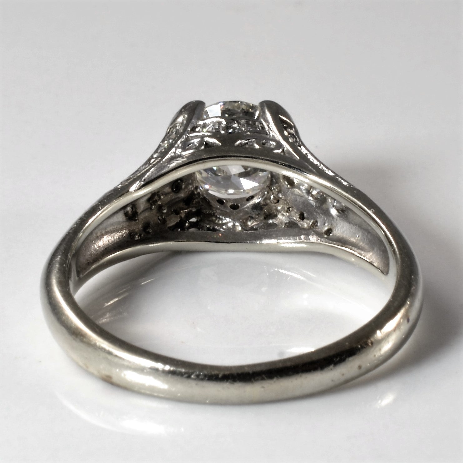 Art Deco Inspired Filigree Diamond Engagement Ring | 1.25ctw | SZ 5.75 |