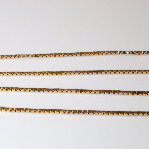 10k Yellow Gold Box Chain | 16