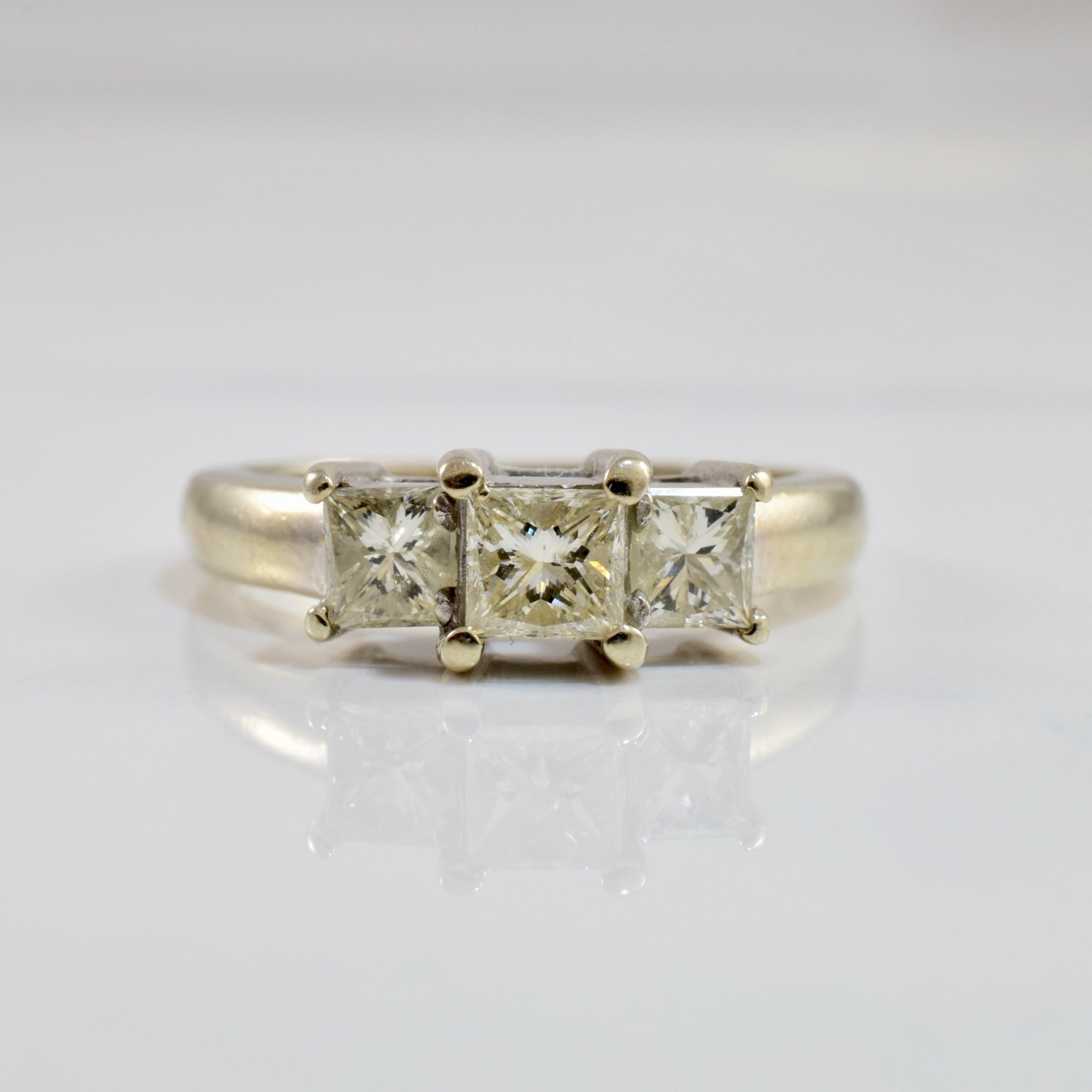 Three Stone Princess Engagement Ring | 1.01 ctw SZ 6 |