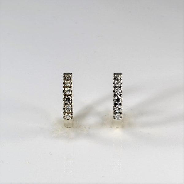 Pave Diamond Huggie Earrings | 0.24ctw |
