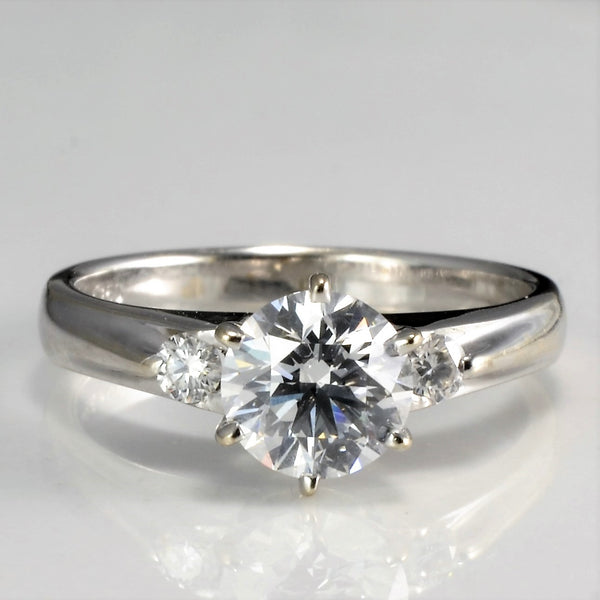 Three Stone Diamond Engagement Ring | 0.95 ctw, SZ 5 |
