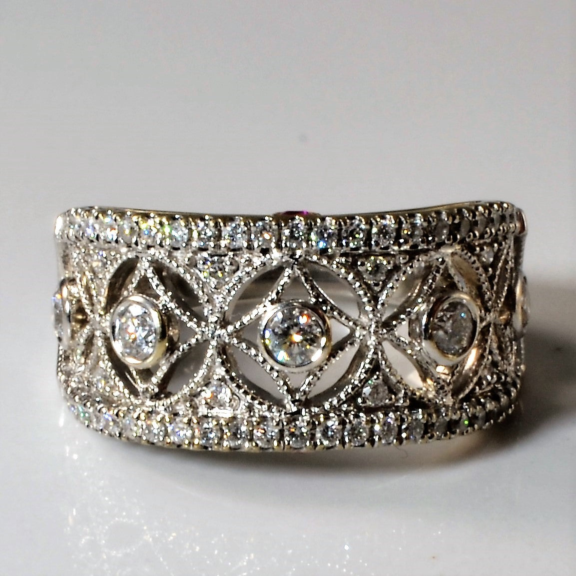 Filigree Design Diamond Ring | 0.54ctw | SZ 7 |