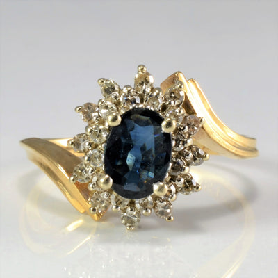 Sapphire Halo Bypass Ring | 0.27 ctw, SZ 6.5 |