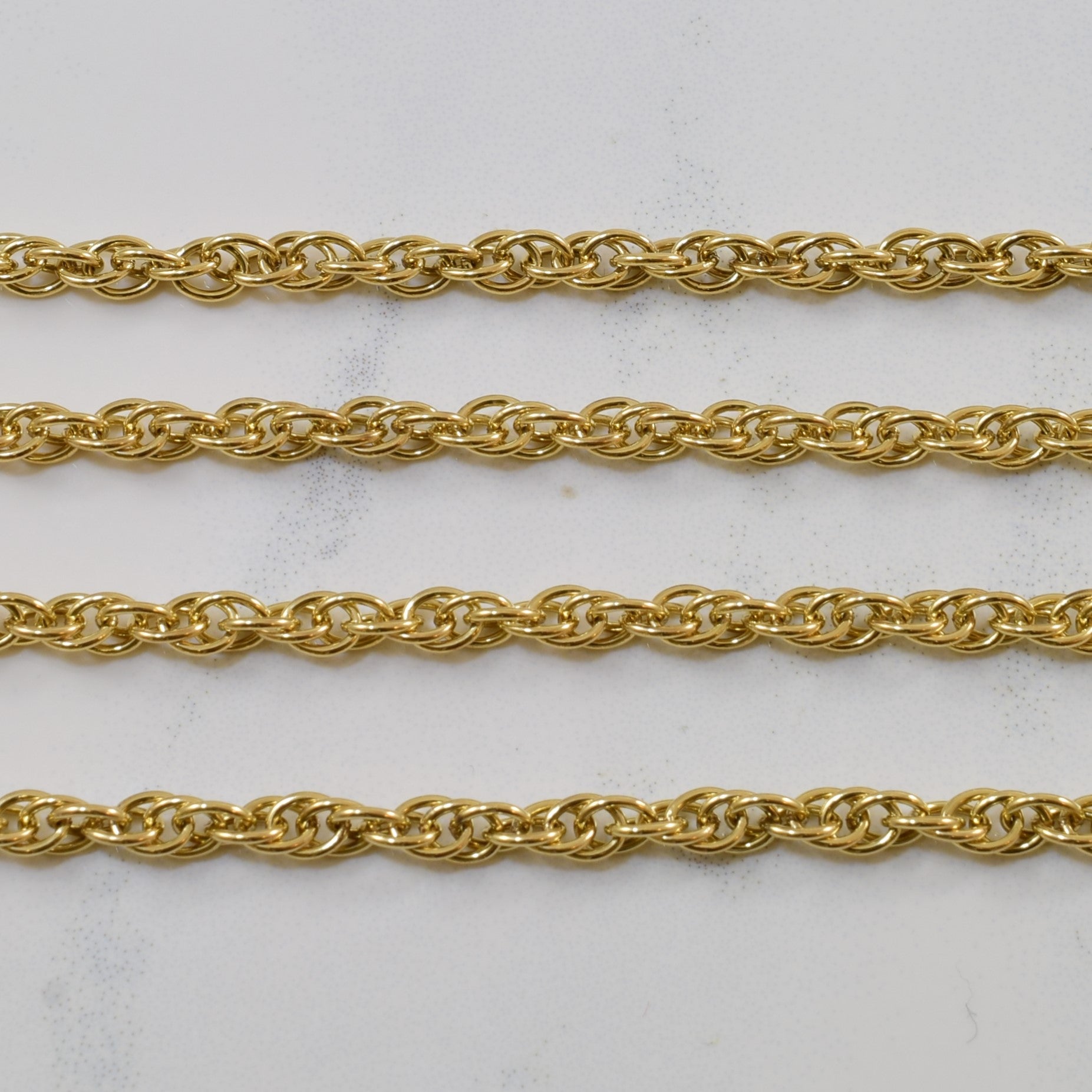 10k Yellow Gold Double Link Rope Chain | 18.5" |