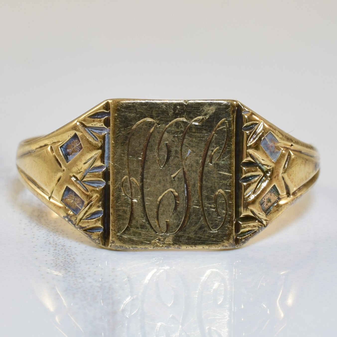 Early 1900s 'AFC' Engraved Signet Ring | SZ 7 |