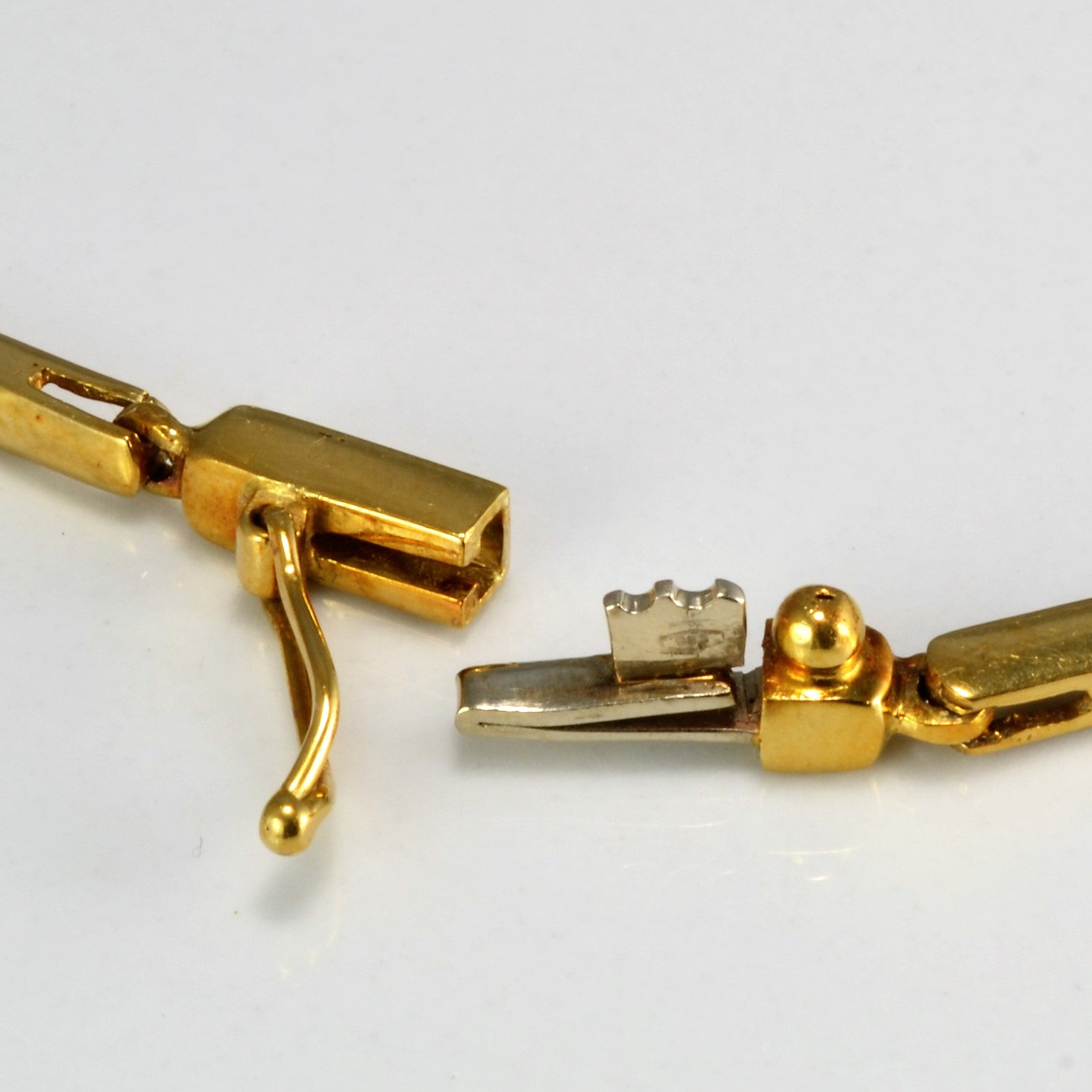 Bezel Set Diamond Two Tone Gold Necklace | 0.17 ctw, 14''|